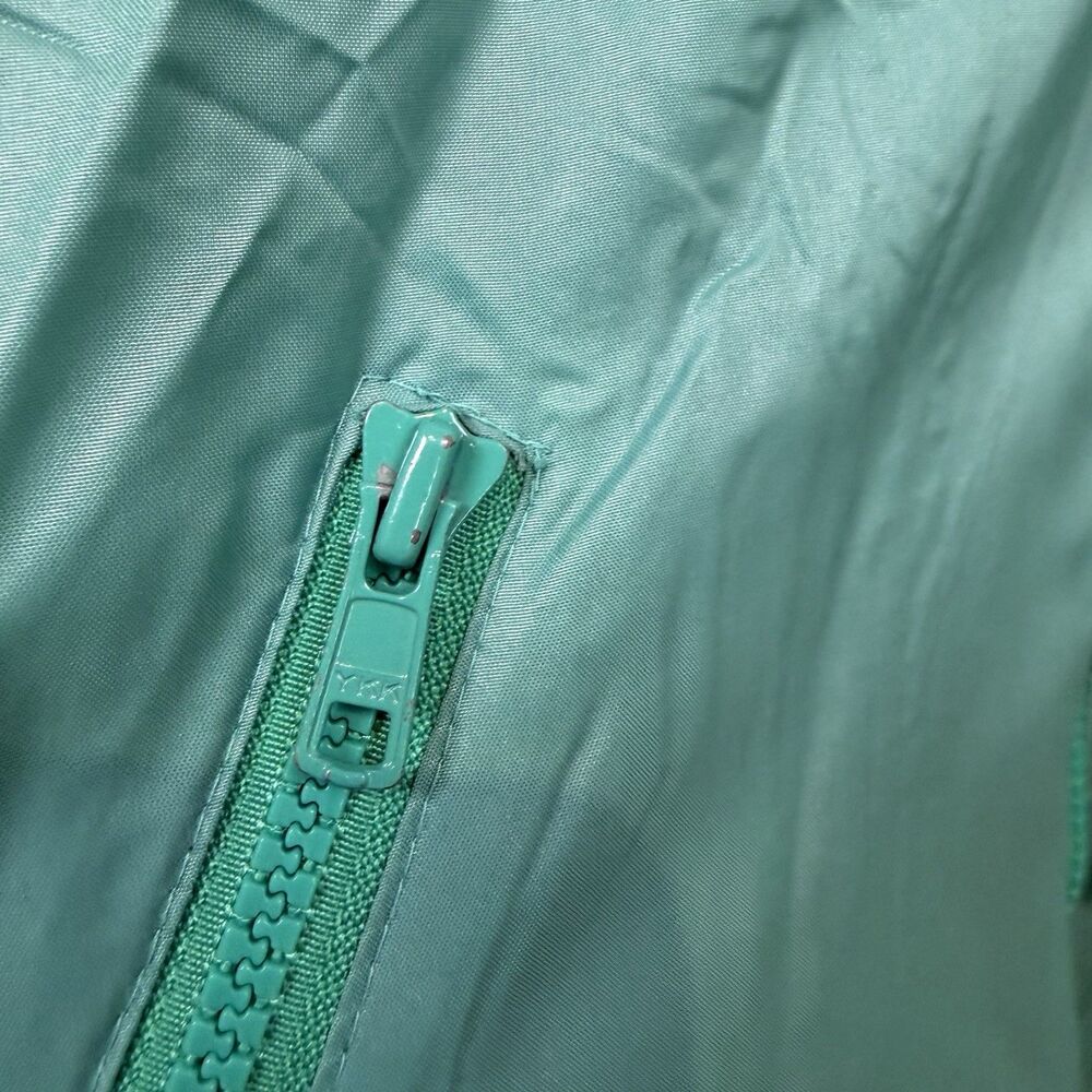 Vintage Lacoste Club Jacket Men Medium Teal Hood Nylon Windbreaker Hipster - Picture 4 of 14